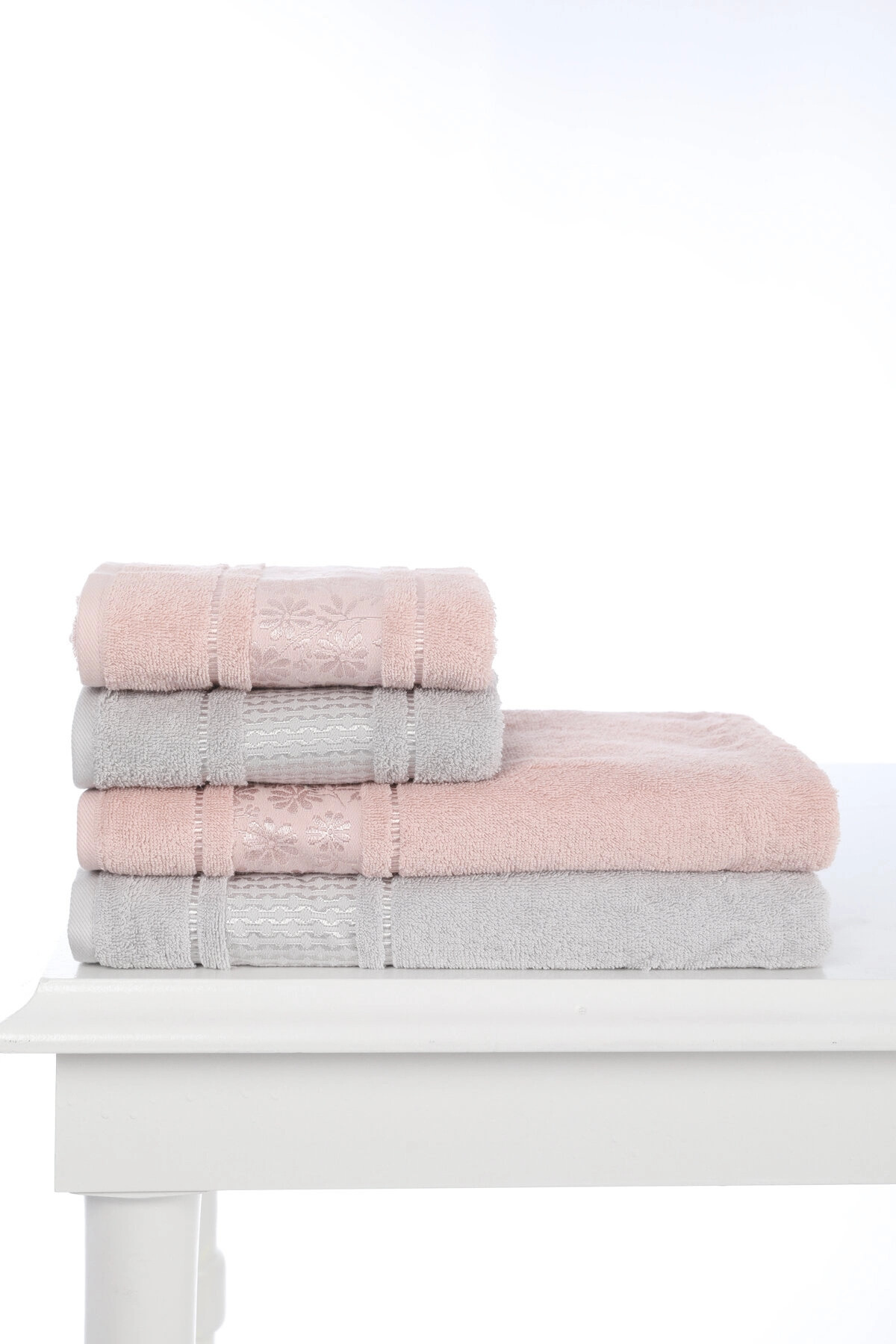 Özdilek Blossom Best Set Hamam Set Pembe - Gri - Görsel 2