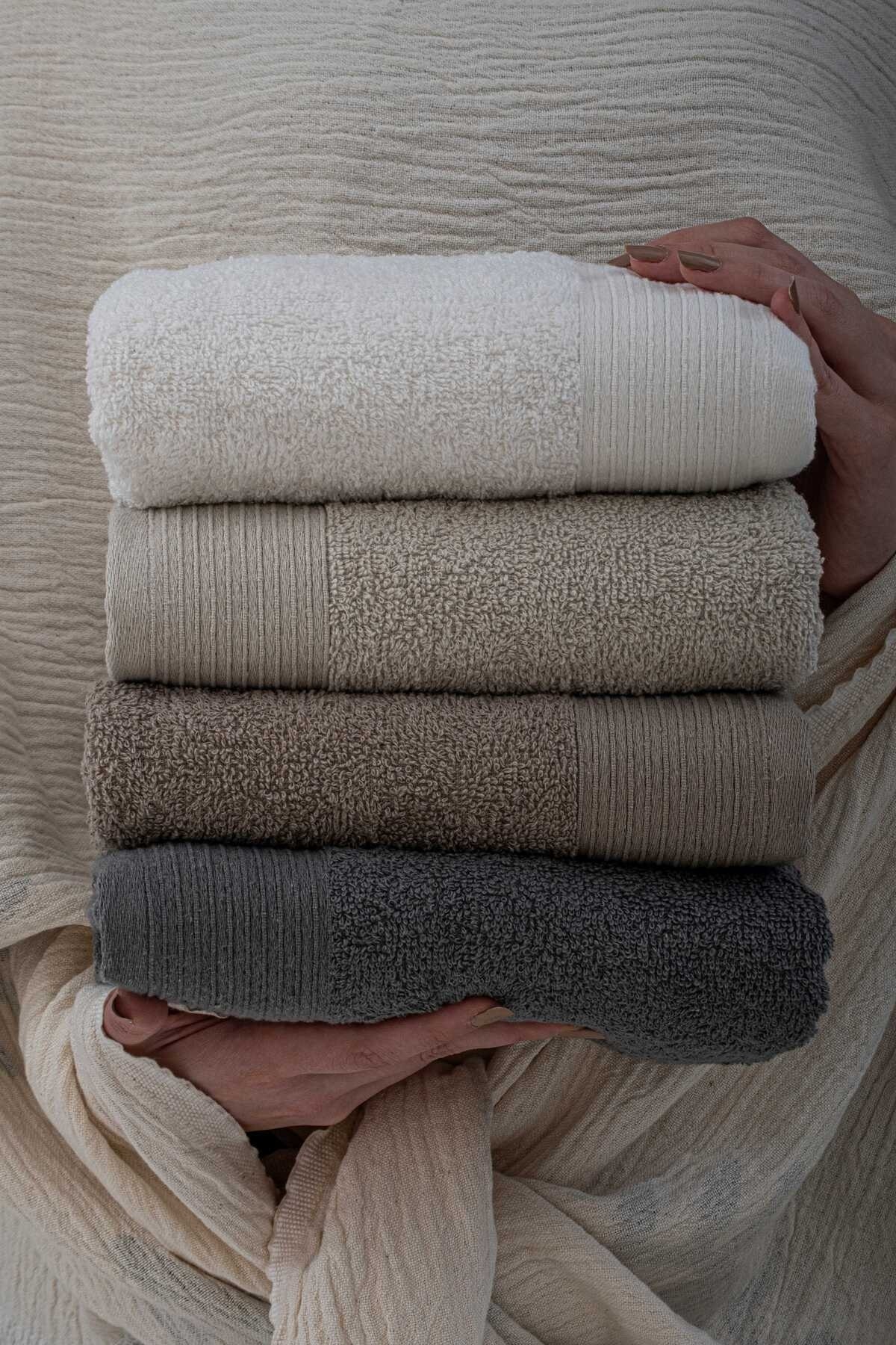 Güvenal Aydeniz 4'lü 50*90 El Yüz Havlu Seti | Havlu | Havlu Takımı