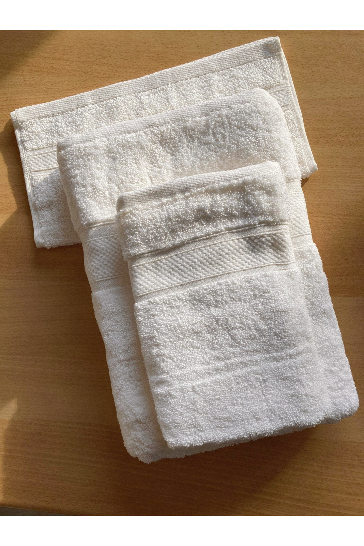 POKUT 3'lü Banyo Seti - %100 Pamuklu Lüks Havlu Paketi - Otel Tipi, Ekstra Yumuşak ve Emici Set