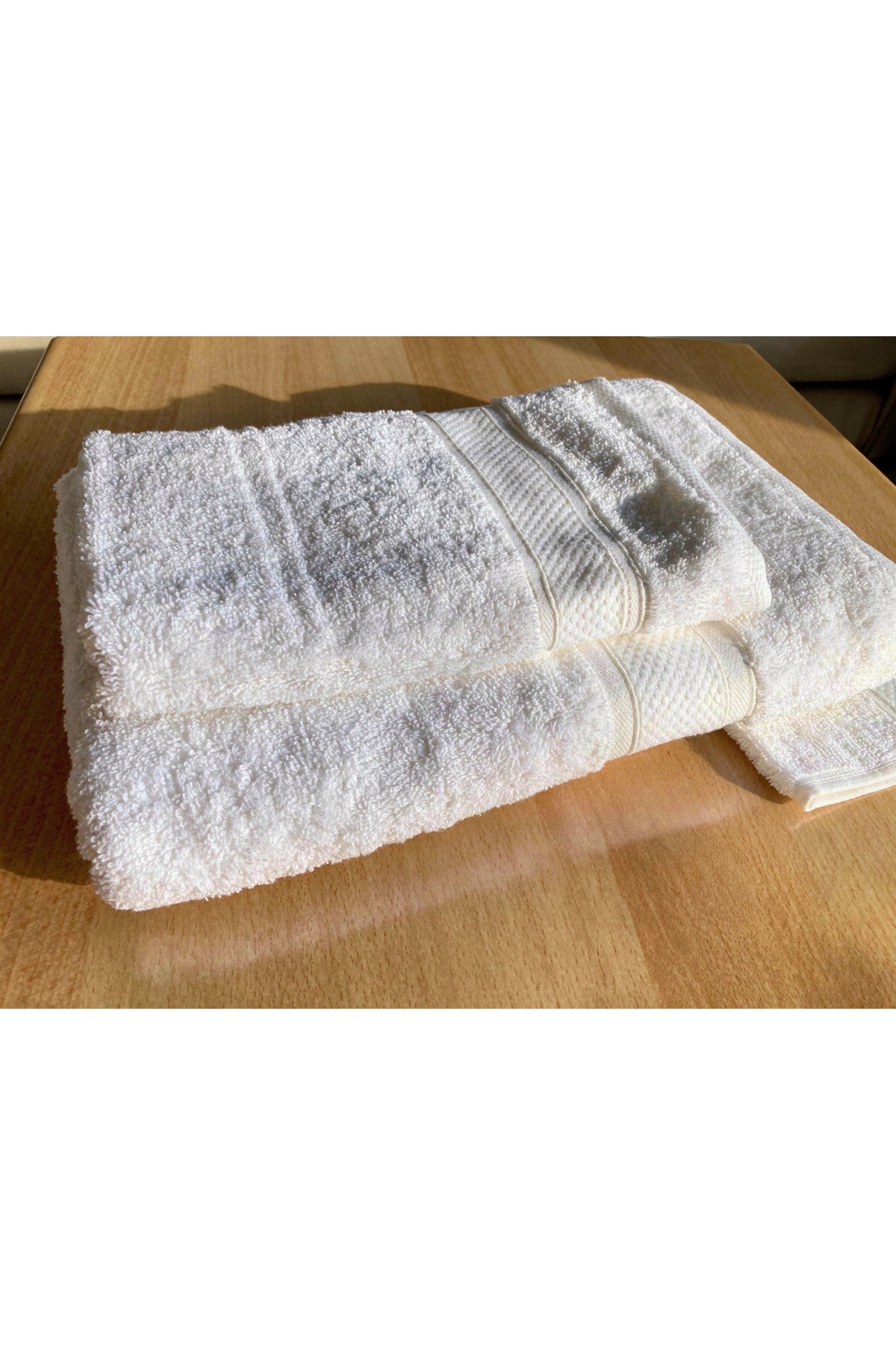 POKUT 3'lü Banyo Seti - %100 Pamuklu Lüks Havlu Paketi - Otel Tipi, Ekstra Yumuşak ve Emici Set - Görsel 2