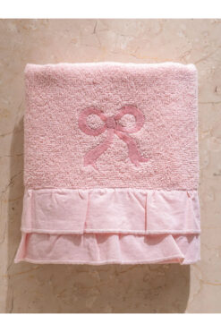 LC Waikiki LCW HOME Pembe Fiyonk Nakışlı Yüz Havlusu 50x80 Cm