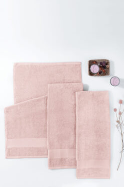 Yataş Essentials 3'lü El / Yüz / Baş Havlu Seti Pudra - 50x90 Cm