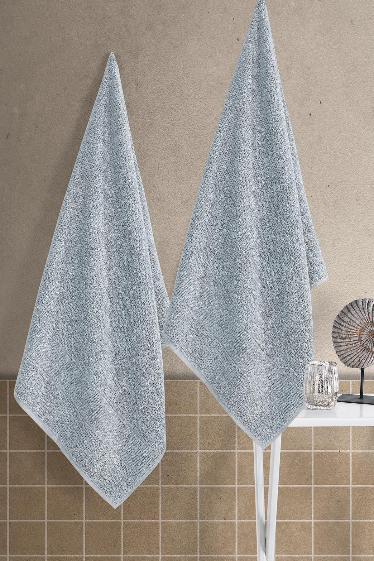 Zeynep Tekstil Royal | 70x140 Cm 2'Li Banyo Havlu Seti, %100 Pamuklu Havlu Takımı