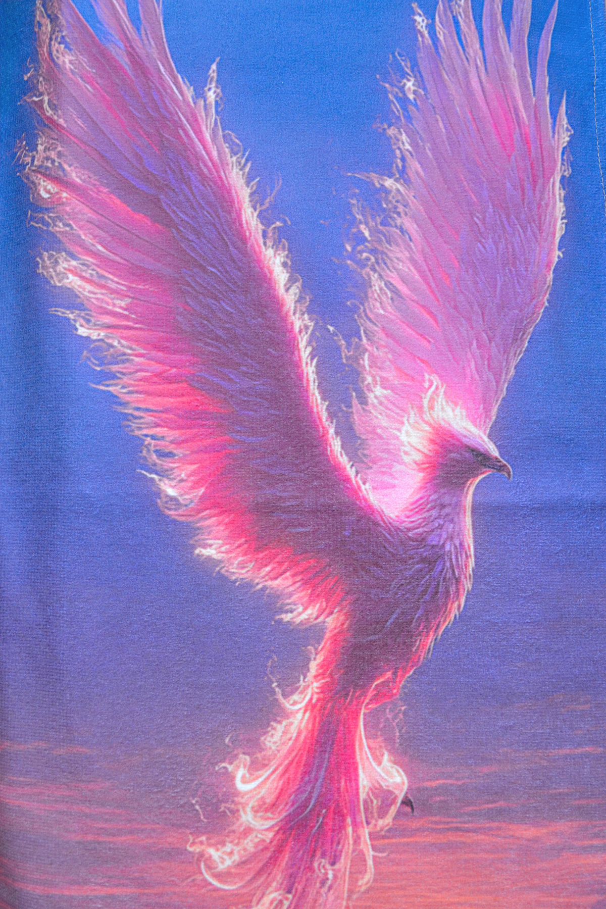 DEMİ BRAVO Özel Tasarım Cepli Pamuk Spor Havlusu - Anka Kuşu - Görsel 3