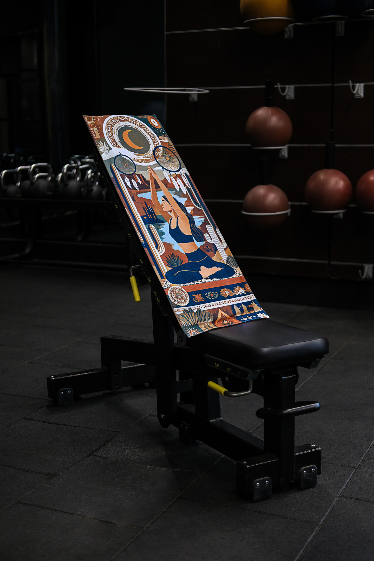 DEMİ BRAVO Özel Tasarım Cepli Pamuk Spor Havlusu - Yoga Friend