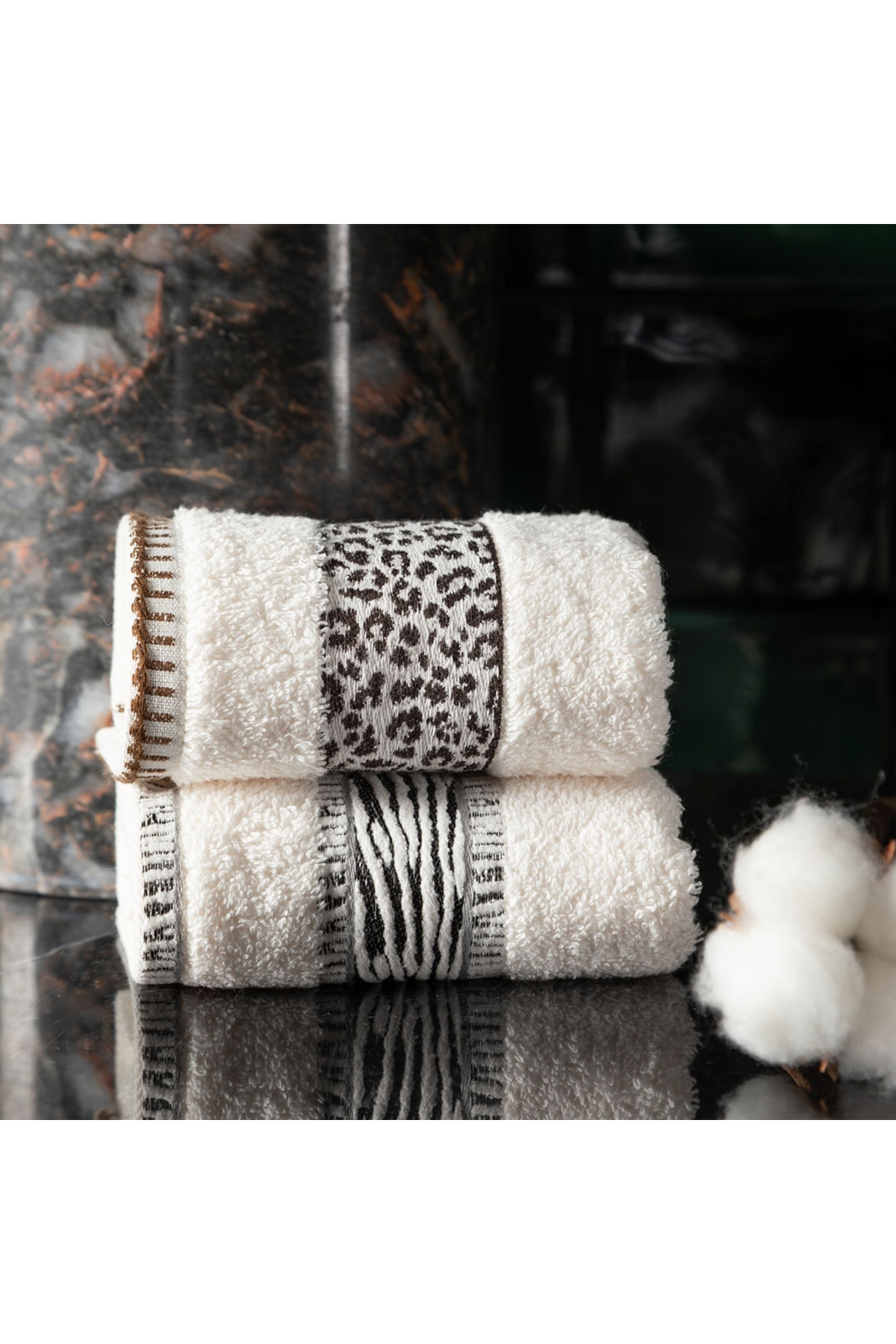 Mudo Home Penelope Zebra Yüz Havlusu 50x80 - Görsel 2