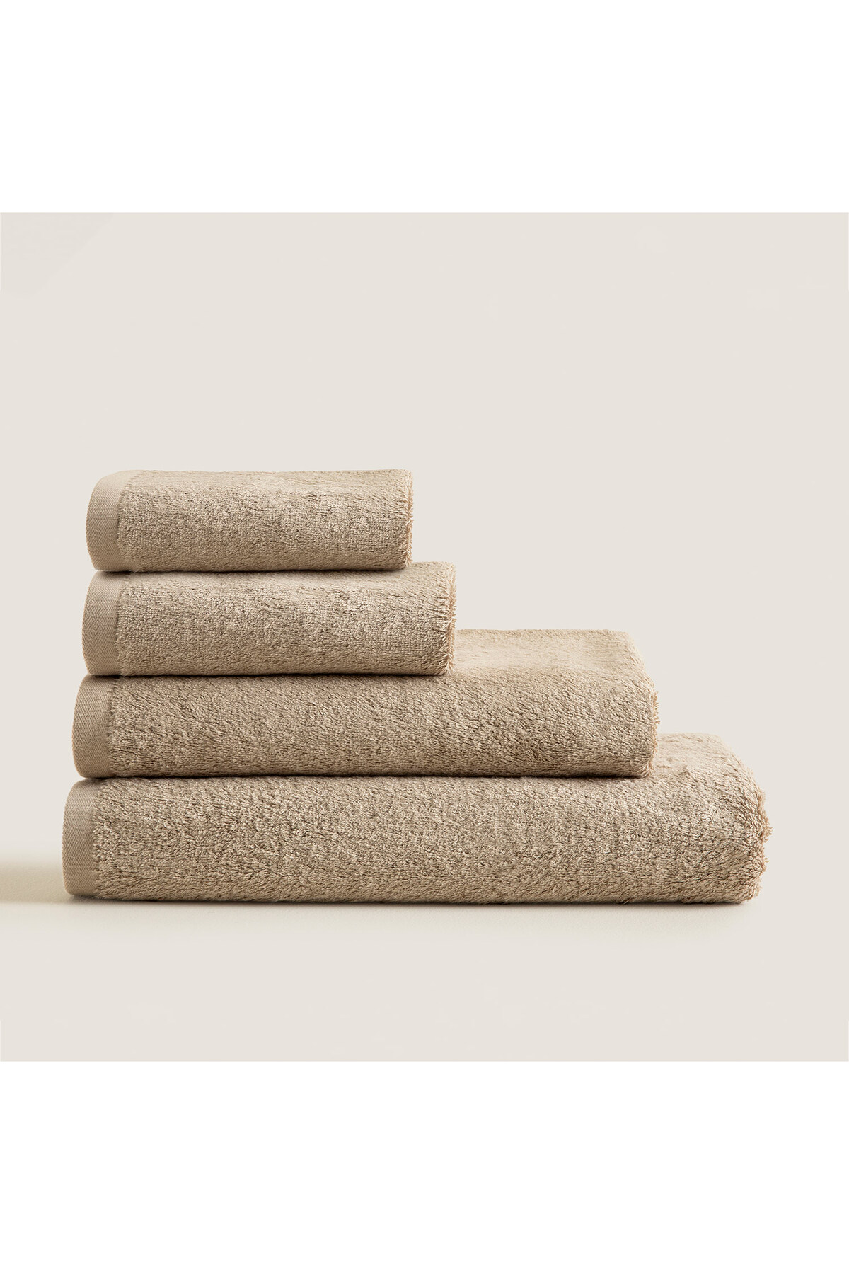 Chakra Solid El Havlusu 33x33 cm Koyu Bej - Görsel 2