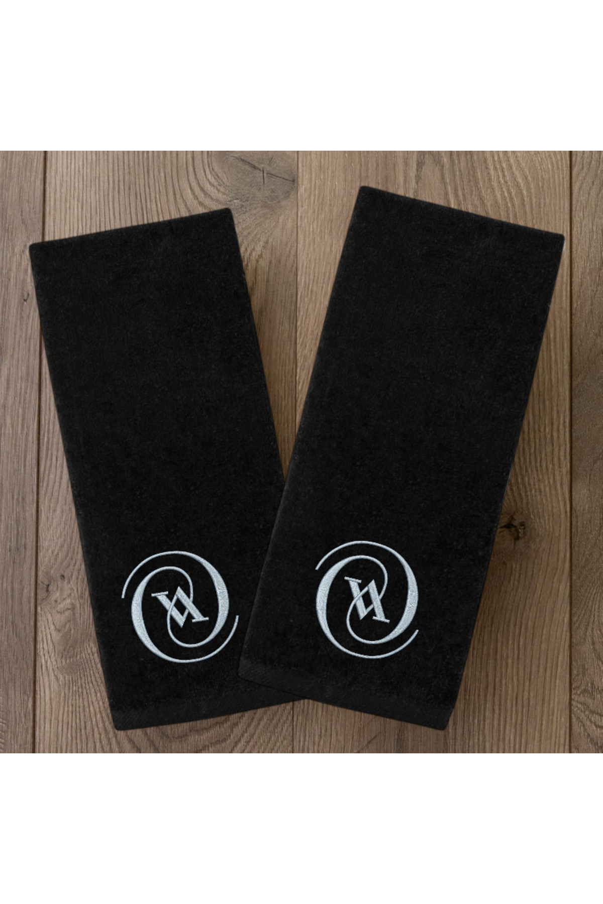 Ursa V HARFİ NAKIŞLI DEKORATİF MUTFAK VE BANYO HAVLUSU 2 ADET 30x50 - Görsel 2