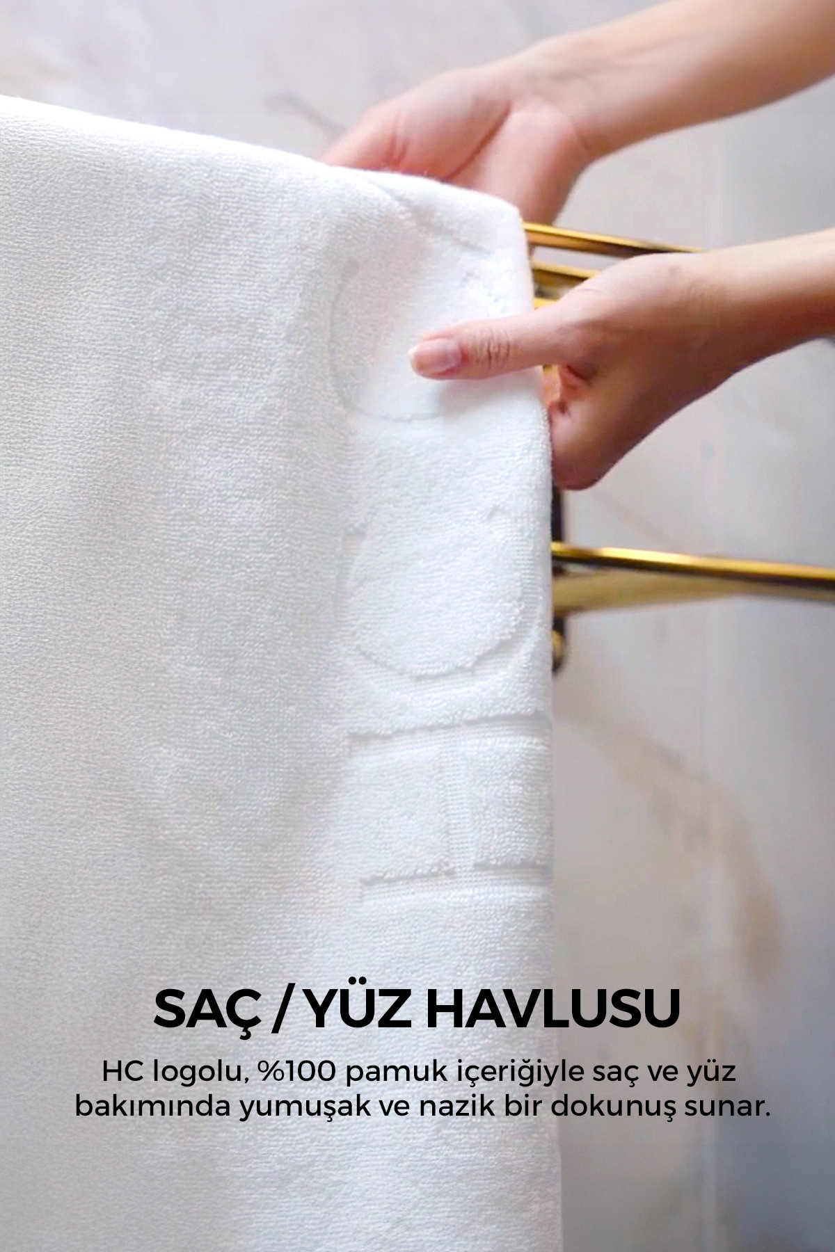 HC Care HC Saç ve Yüz Havlusu - 50x90 cm.