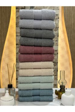 cs ilkim Mi̇ne / 12li̇ 50&90 Cm El Yüz Havlu Seti̇ (6 Renk)