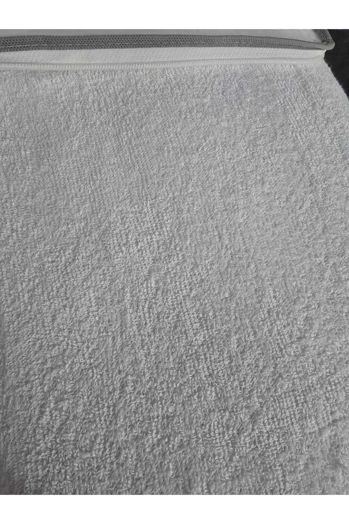 Genel Markalar Lüks Erkek Hac Umre İhram Takımı 110x210 cm - 1400Gr Yumuşak Beyaz Pamuk (İç Göstermez&Çantalı) - Görsel 3