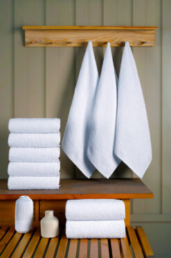 Pamira 10'lu Otel Havlusu Pamuklu 50x90 Cm El & Yüz & Baş Havlusu %100 Cotton