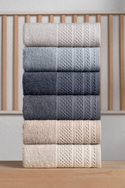 Minoset Nostalji %100 Pamuk 6’lı Havlu – 30x50 cm Lüks, Yumuşak, Emici, Mutfak & Banyo Kullanımı