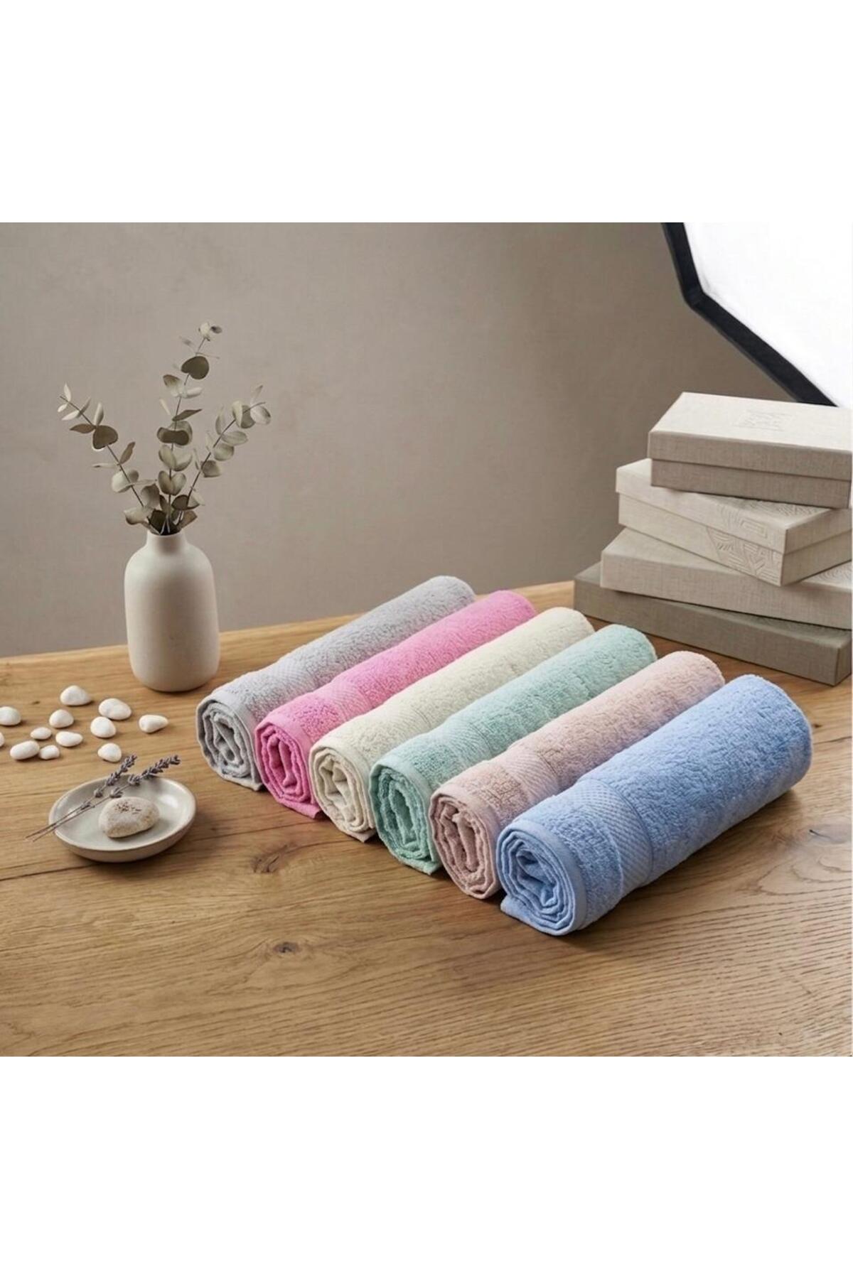 ROYAM 12 Adet %100 Pamuk Ekonomik Kuaför Berber El Yüz Havlusu 50 x 80