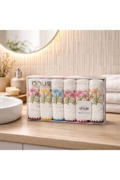 Bella Home ONUR COLLECTİON TIĞBATTI 6 LI KUTULU EL HAVLUSU