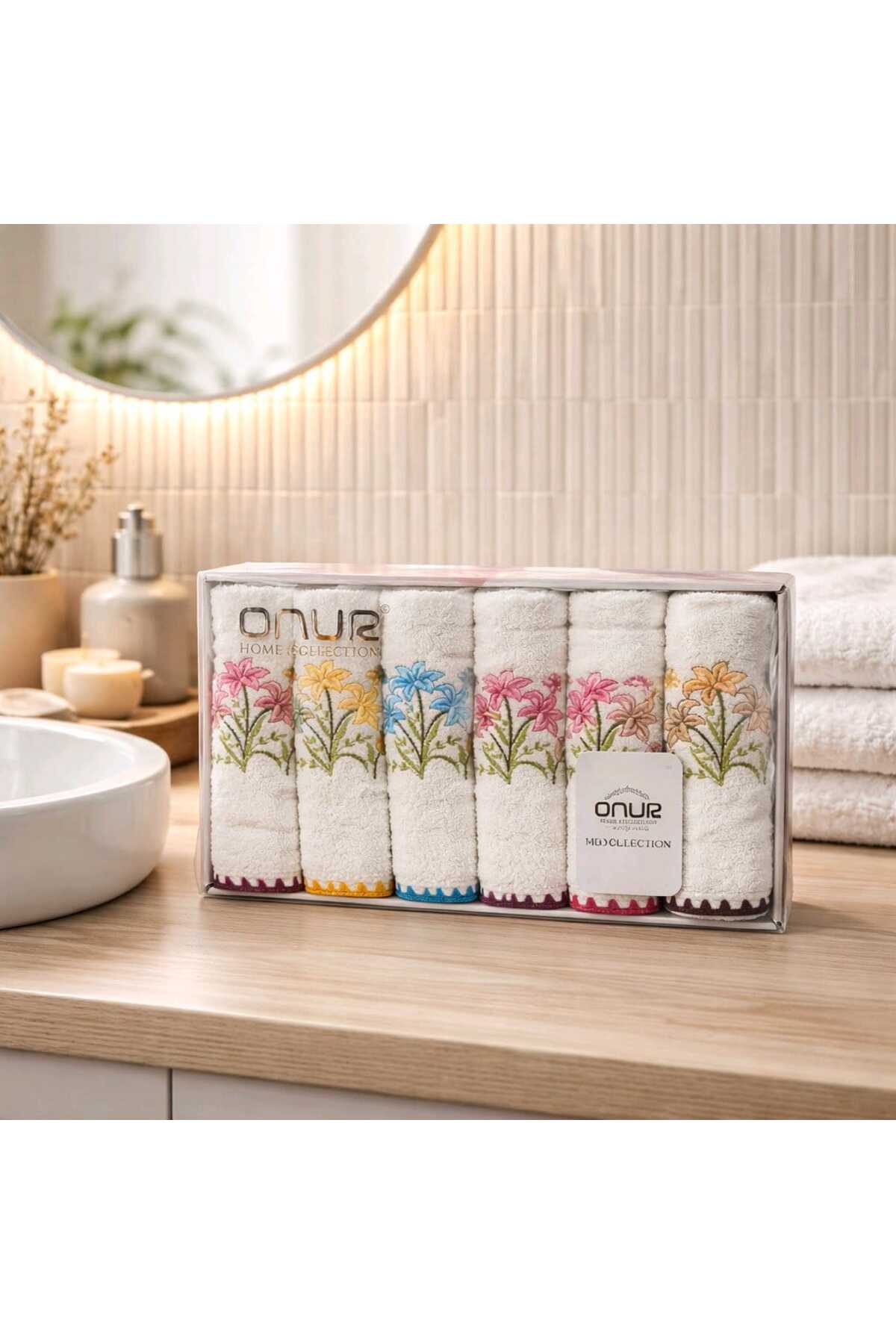 Bella Home ONUR COLLECTİON TIĞBATTI 6 LI KUTULU EL HAVLUSU