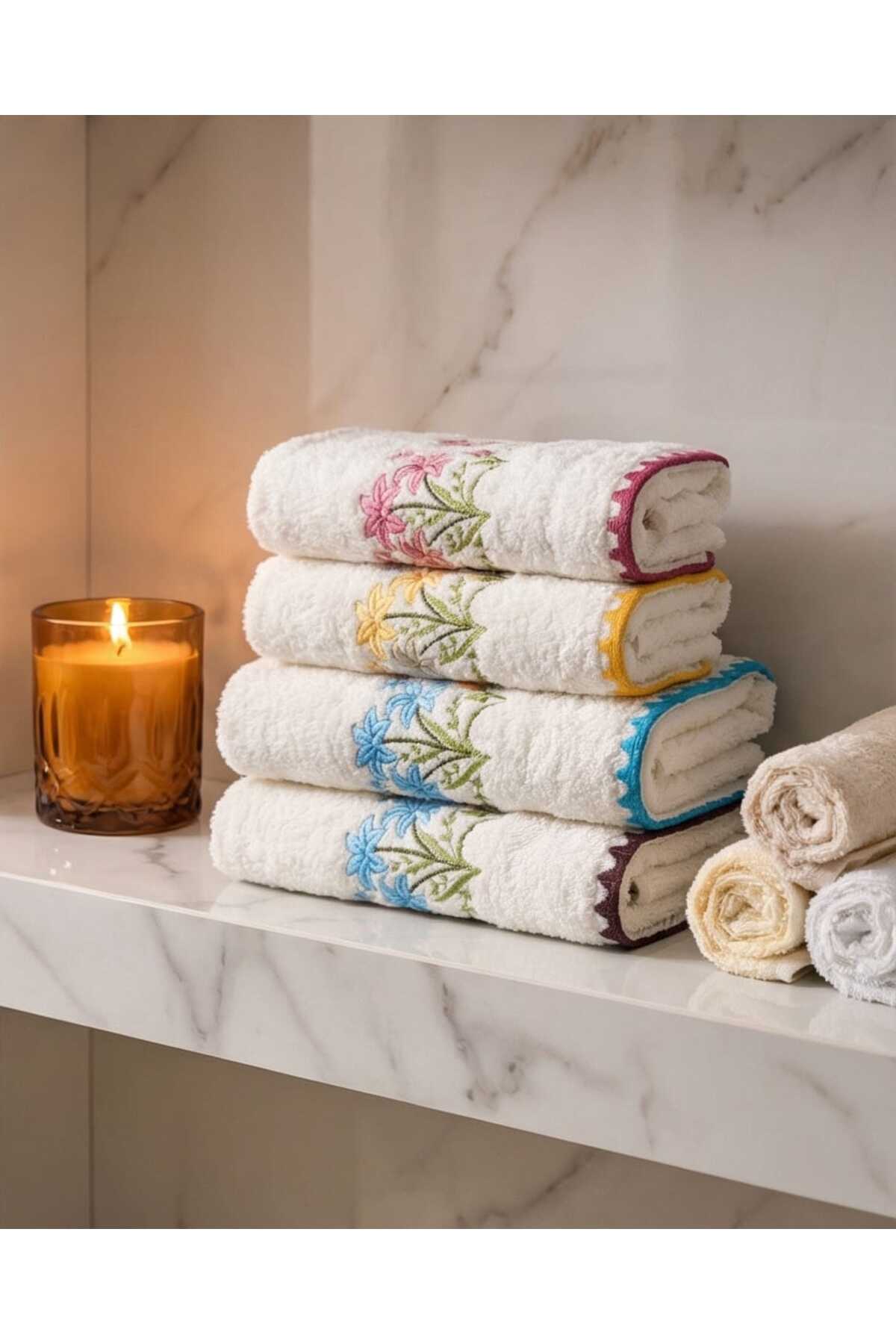 Bella Home ONUR COLLECTİON TIĞBATTI 6 LI KUTULU EL HAVLUSU - Görsel 2