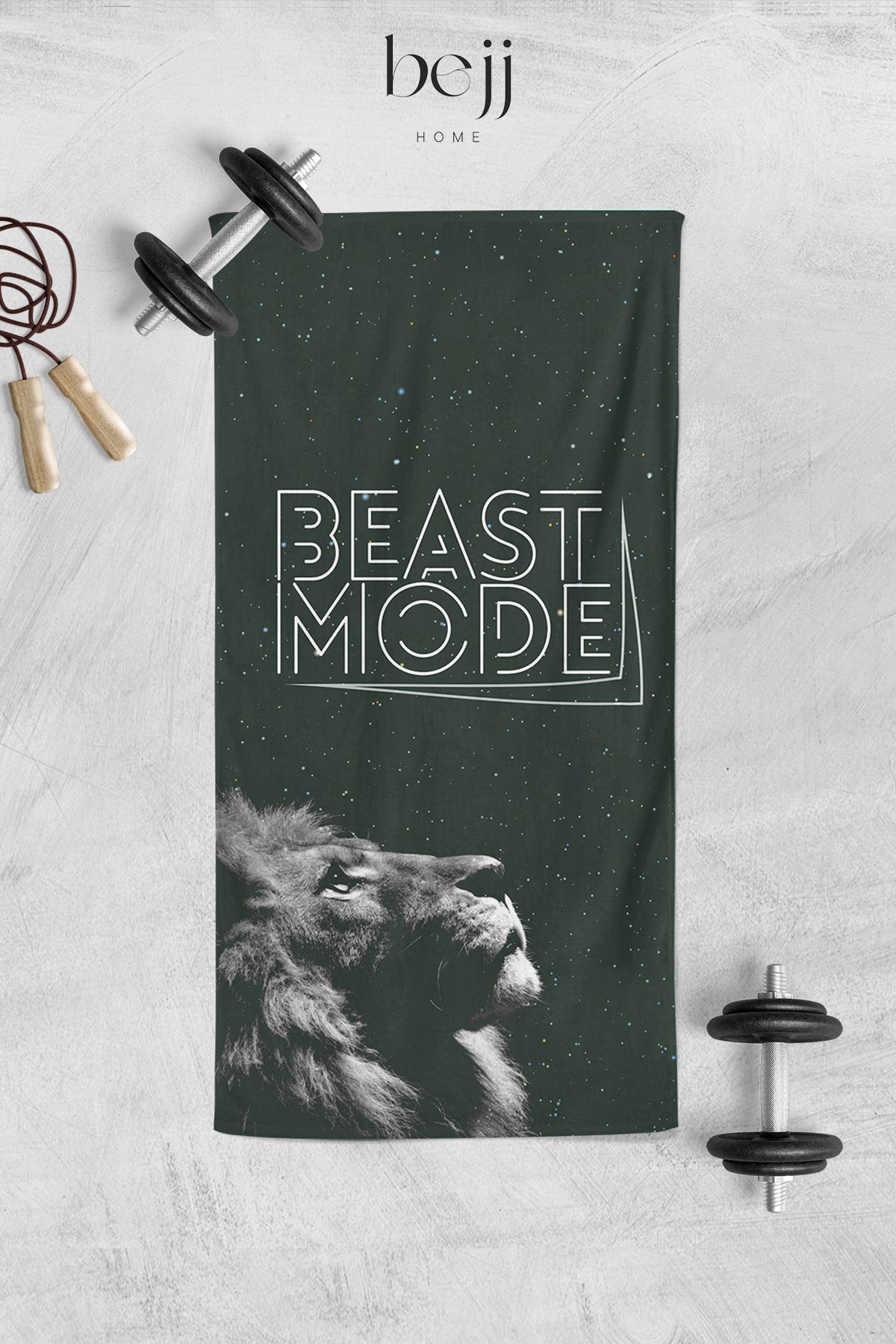 ECEMRE Dijital Baskılı Sporcu Havlusu - Gym Towel - 50x100 Cm