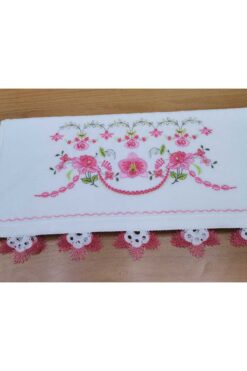 Firdevs moda çeyiz Çeyizlik İğne Oyalı Kadife Havlu