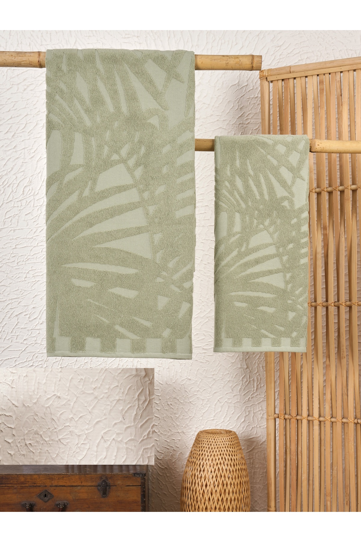 Palmex Home Banyo Havlu Seti 2li Pataya - 70x140 & 50x90 %100 Pamuk - Görsel 2