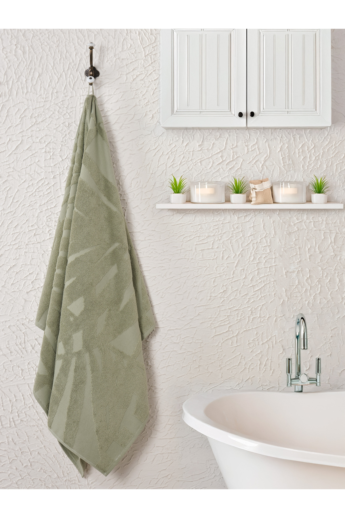 Palmex Home Banyo Havlu Seti 2li Pataya - 70x140 & 50x90 %100 Pamuk - Görsel 3