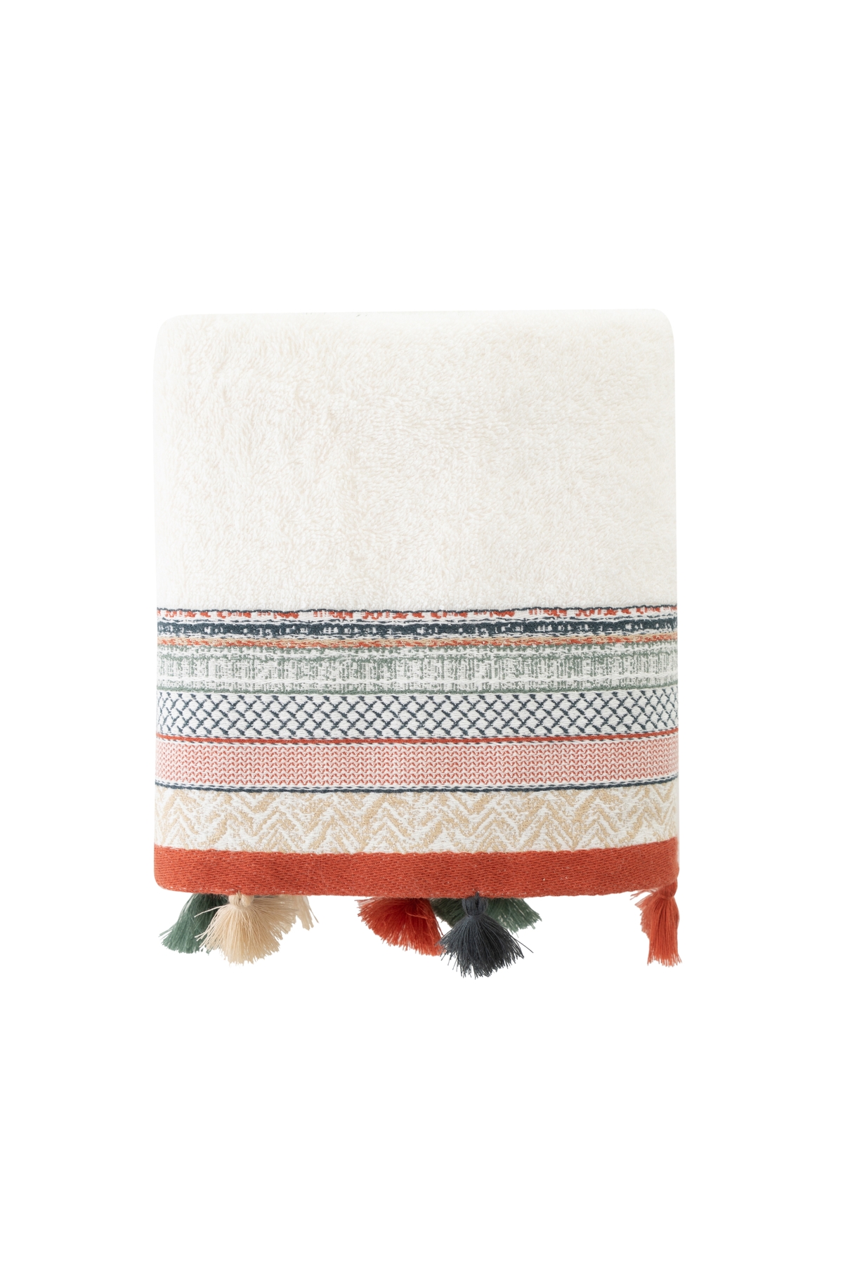 Mudo Concept LISA KREM PÜSKÜLLÜ YÜZ HAVLUSU 50X80 - Görsel 2