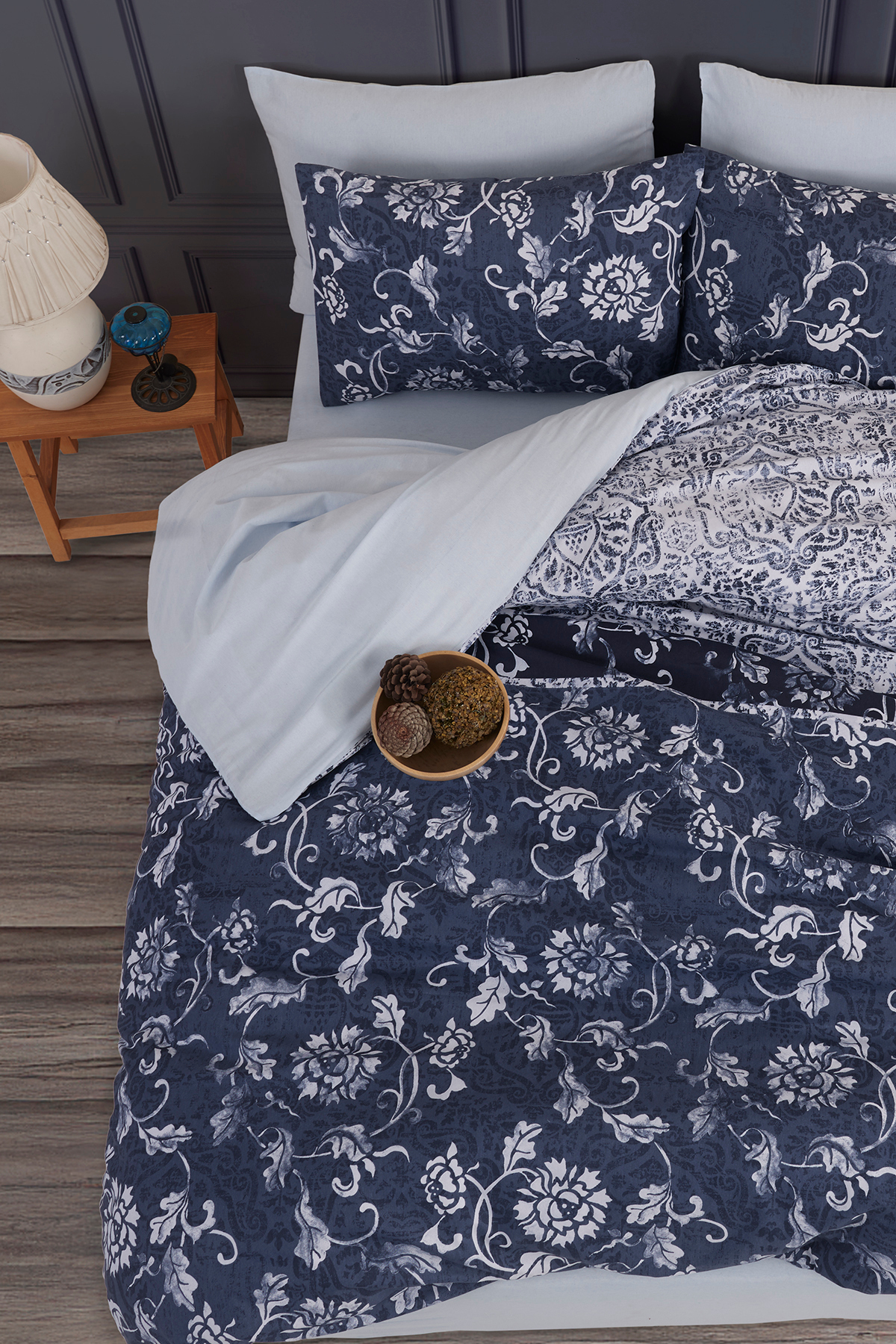 Madame Cotton Lastikli Çarşaflı Nevresim Takımı Çift Kişilik