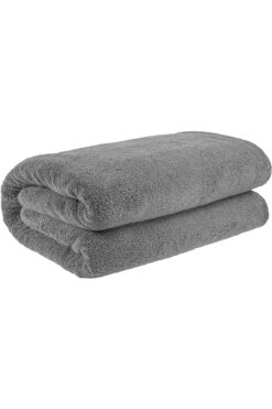 KAYABEY HOME Büyük Banyo Havlusu 90x150 %100 Pamuk Gri Banyo Duş Havlusu