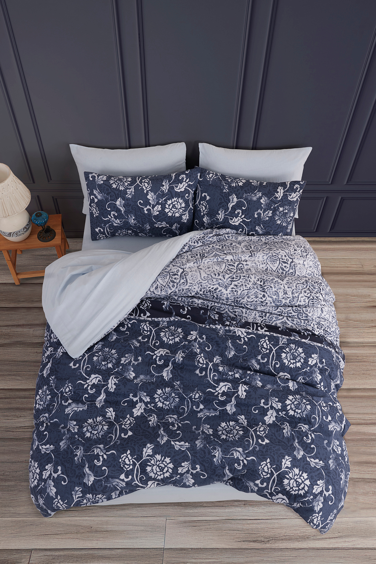 Madame Cotton Lastikli Çarşaflı Nevresim Takımı Çift Kişilik - Görsel 2