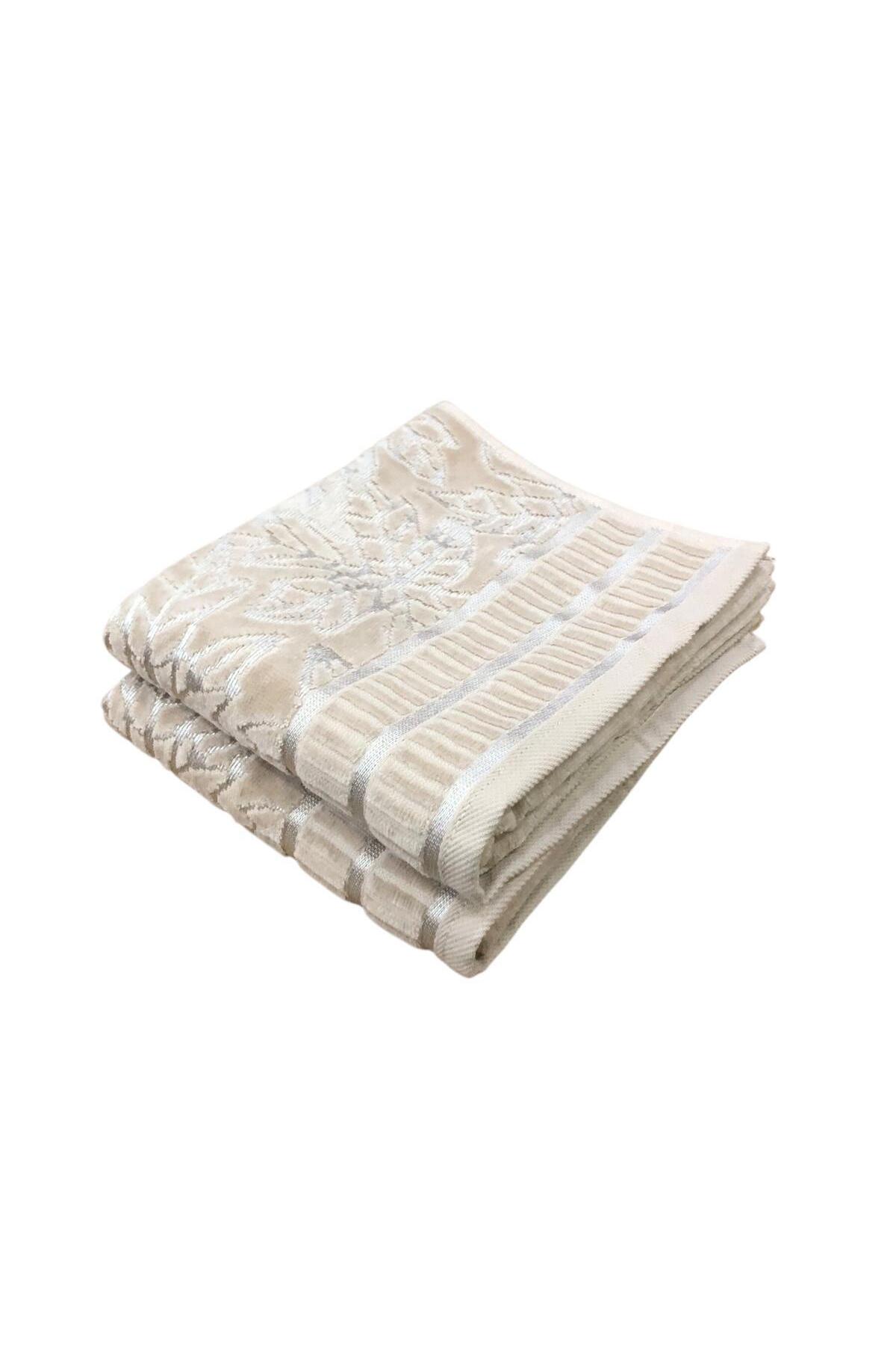 ROYAM 2 Li Yoncagül %100 Pamuk Kadife Extra Yumuşak El Yüz Havlusu