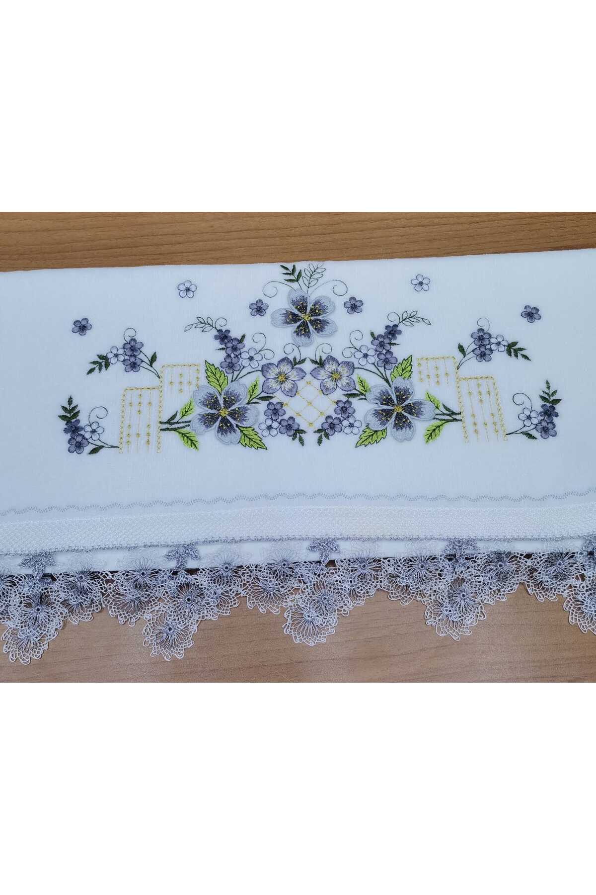 Firdevs moda çeyiz Çeyizlik İğne Oyalı Kadife Havlu