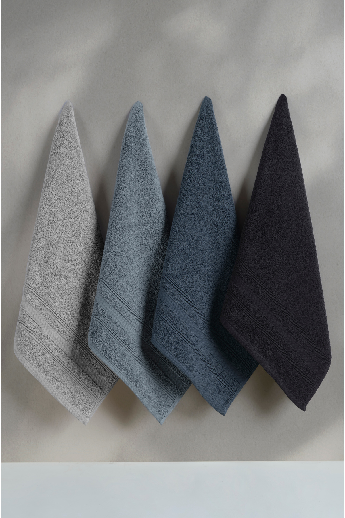 DNZGÜLCAN Lera 4'lü 50x90 Havlu Seti El Yüz Havlusu %100 Pamuk - Görsel 2