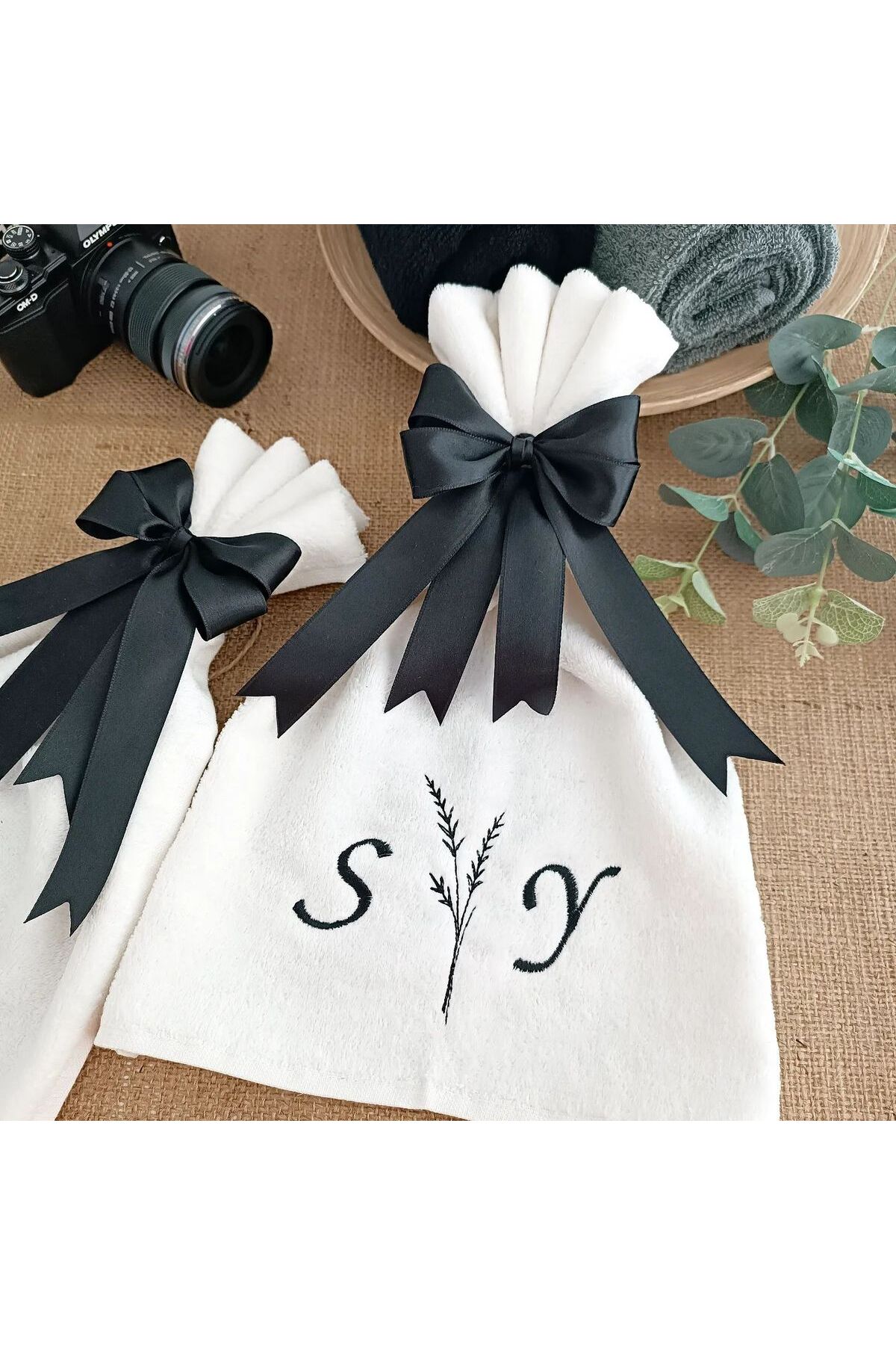 2Ddesign 10 Adet Düğün-Nişan-Sünnet Konvoy havlusu/ Özel İsim ve Tarih Nakışlı - Görsel 2