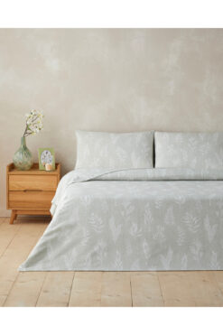 English Home Florine Kolay Ütülenir Çift Kişilik Çarşaflı Nevresim Takımı 200x220 cm Açık Yeşil