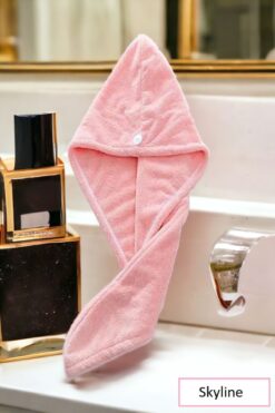 Skyline Saç kurutma bonesi-Saç kurutma havlusu l Düğmeli l Sçb01