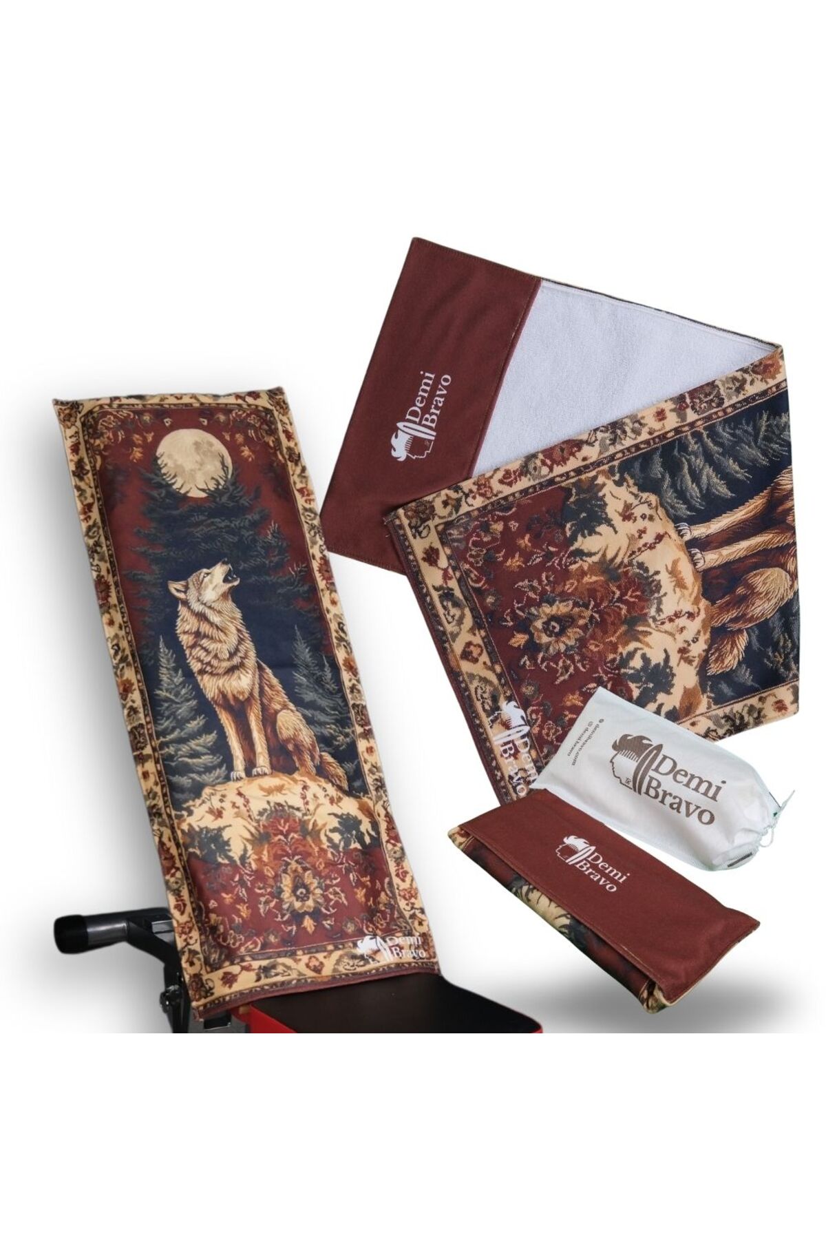 DEMİ BRAVO Özel Tasarım Cepli Pamuk Spor Havlusu - Kurtbay