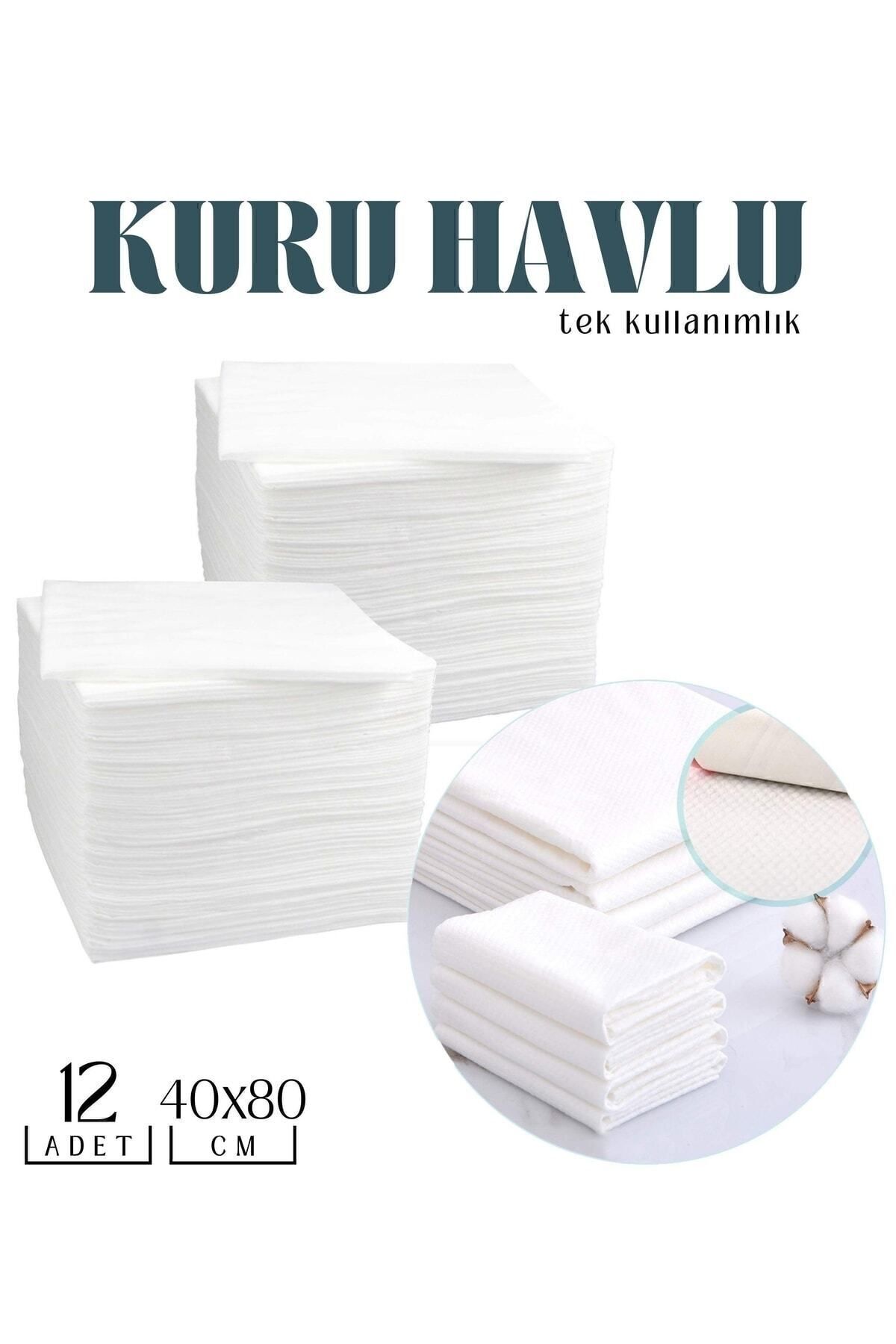 Transformacion Tek Kullanımlık Kuru Havlu Çok Amaçlı 40x80 Cm 12 Adet