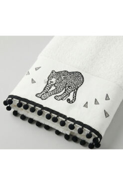 MyBalliStore Kaplan Nakışlı El Yüz Havlusu 50x90(100% Pamuk)