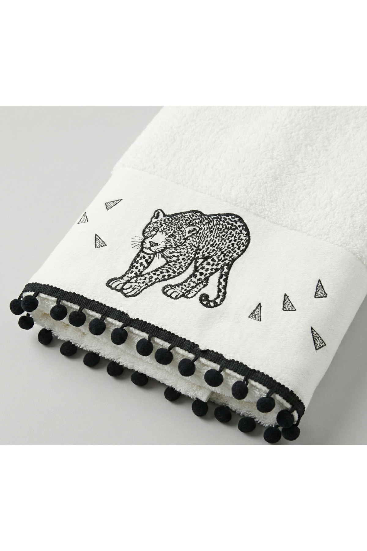 MyBalliStore Kaplan Nakışlı El Yüz Havlusu 50x90(100% Pamuk)