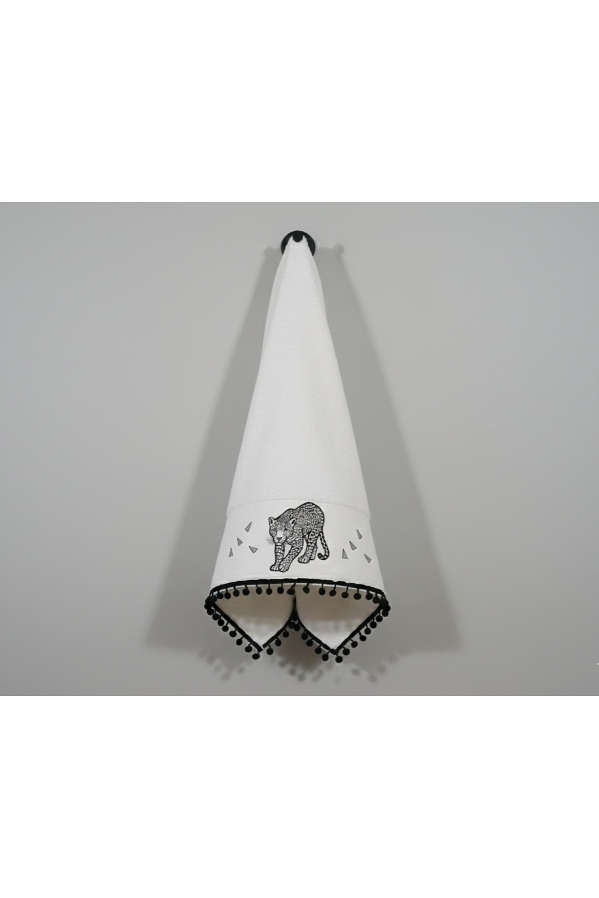 MyBalliStore Kaplan Nakışlı El Yüz Havlusu 50x90(100% Pamuk) - Görsel 2