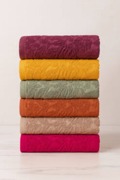 Elif Mira 6 lı El Yüz Renkli Havlu Seti %100 Pamuklu 50x90 Cm Velora Koleksiyon