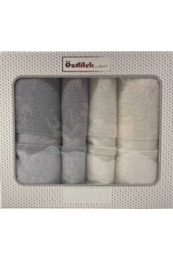 Özdilek Dory Best Set Hamam Takımı - Krem-gri