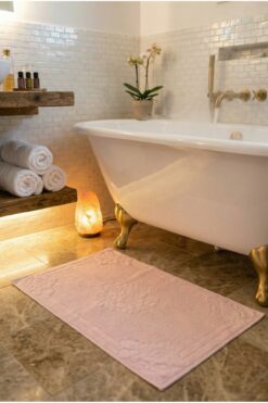 Anılsan Alina %100 Pamuk Ayak Havlusu - Pudra 60x90, 420GR