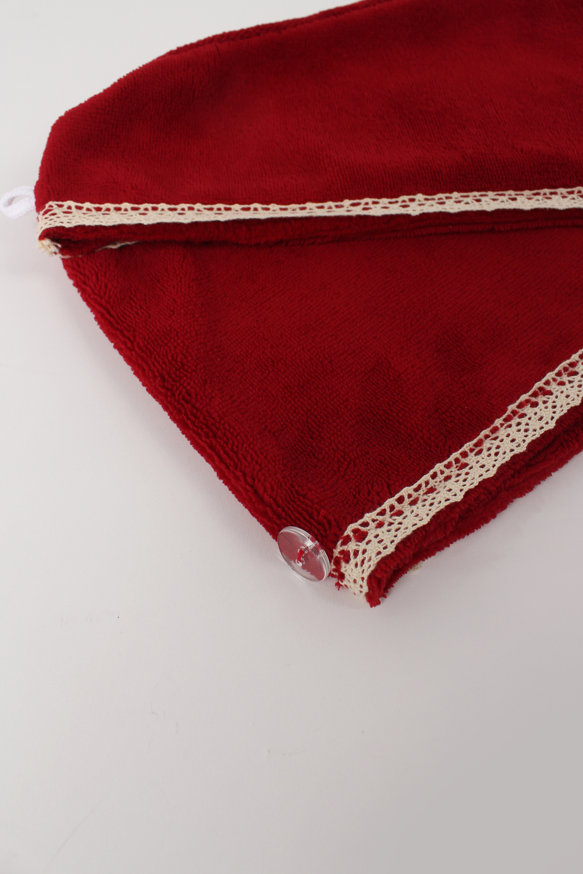 Ellia Soft Hair Dantelli Kalın Bambu Pamuk Kutulu Saç Kurutma Bonesi Saç Havlusu Saç Kurulama Havlusu - Görsel 3