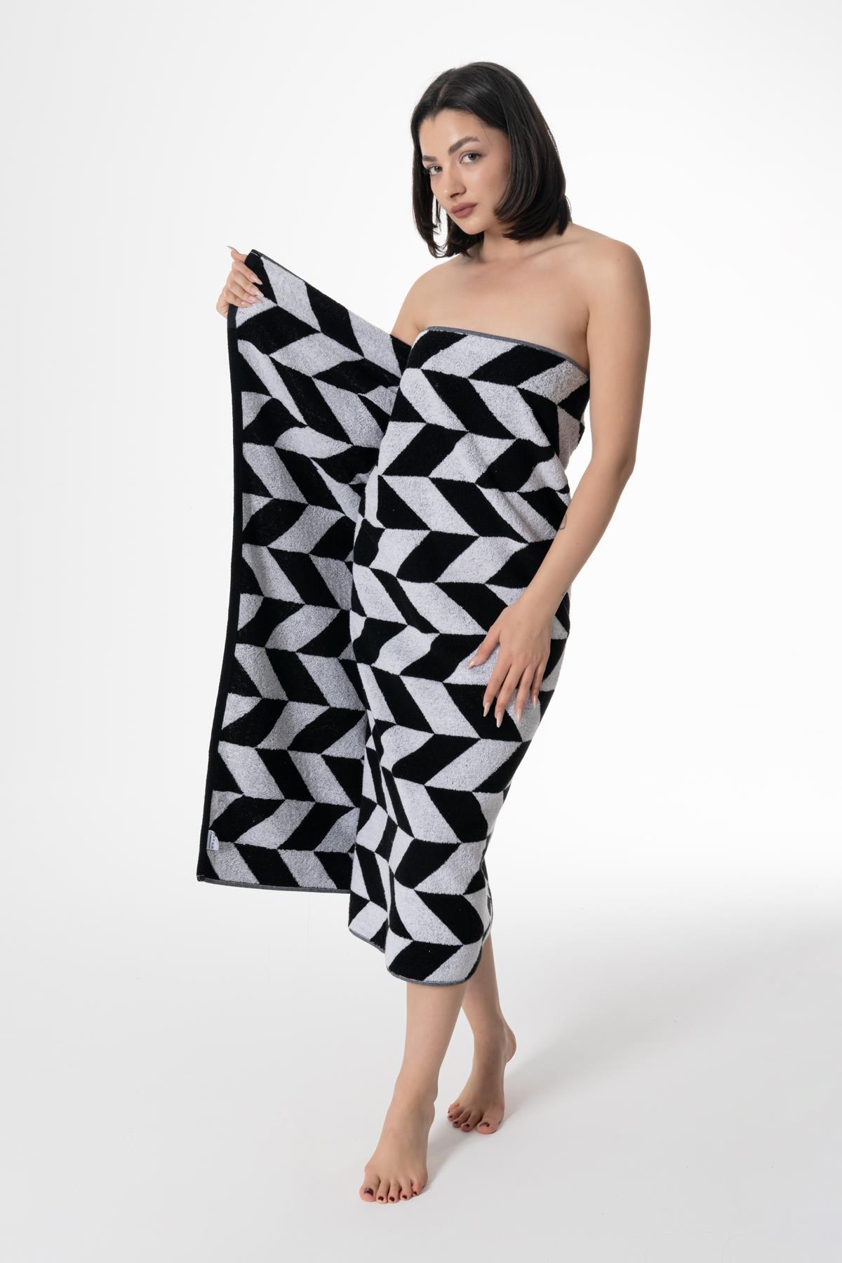 Ender Home 100x150 Iplik Boyalı Jakarlı Bukle Hamam Sauna Plaj Banyo Havlusu