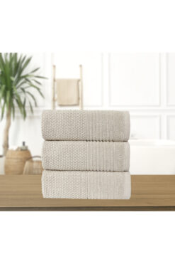 Lucy and Home 3lü Jakarlı El, Yüz ve Mutfak Havlusu 40x55cm