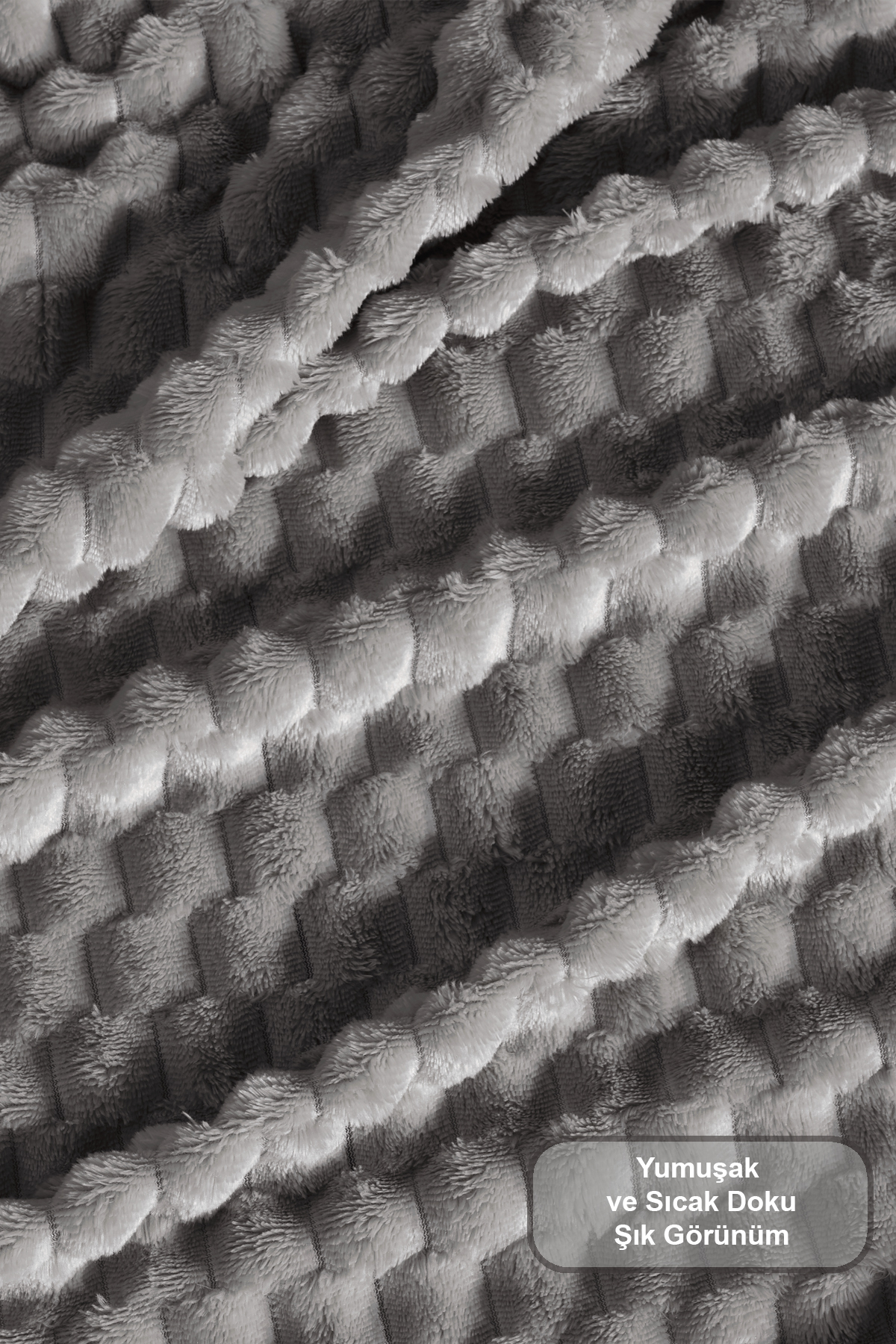 Elart Star Battaniye Çift Kişilik Wellsoft (180x220 cm) Antrasit - Görsel 3