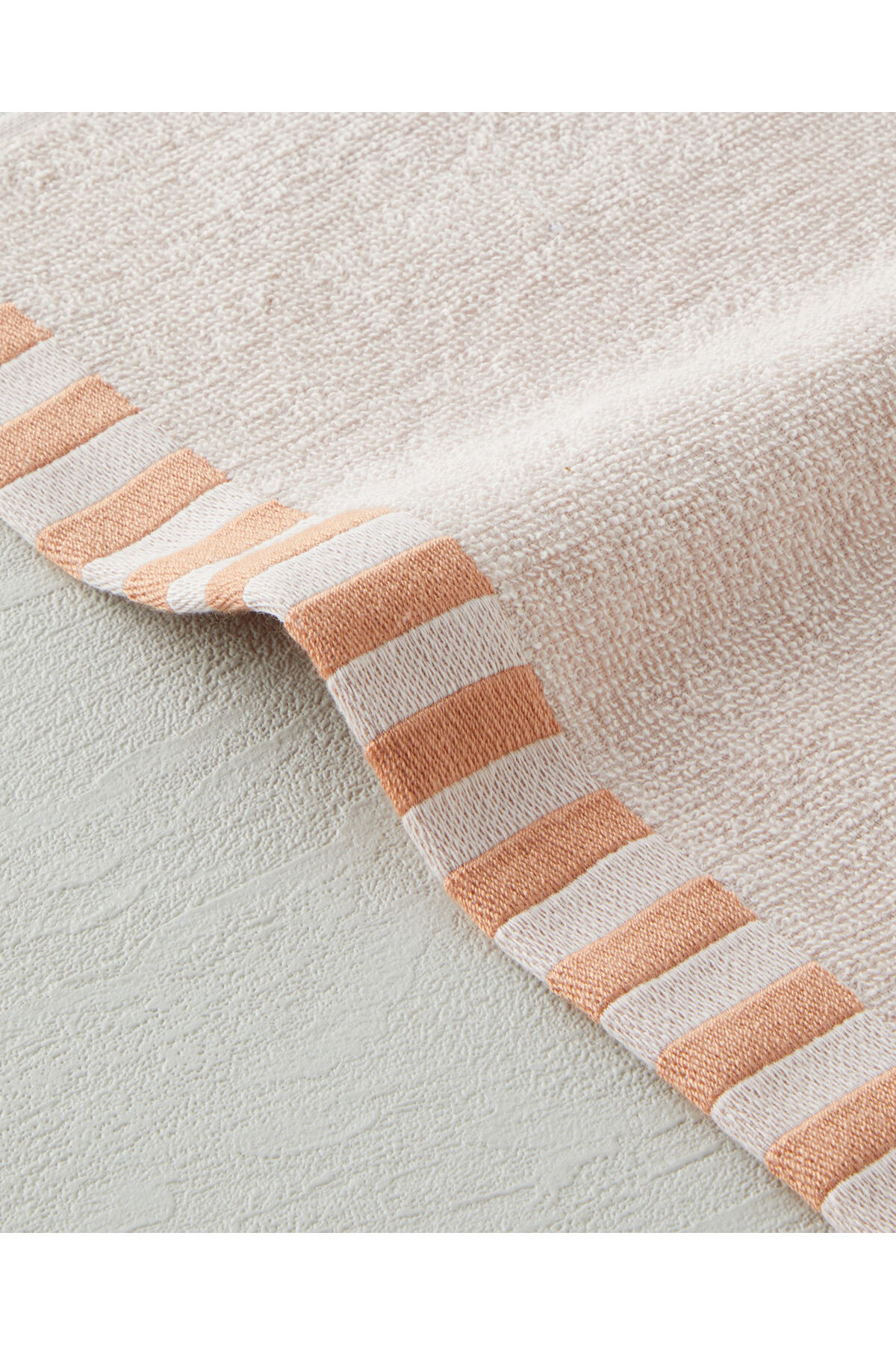 English Home Stripe Edge Pamuk El Havlusu 30x40 cm Pudra - Görsel 2