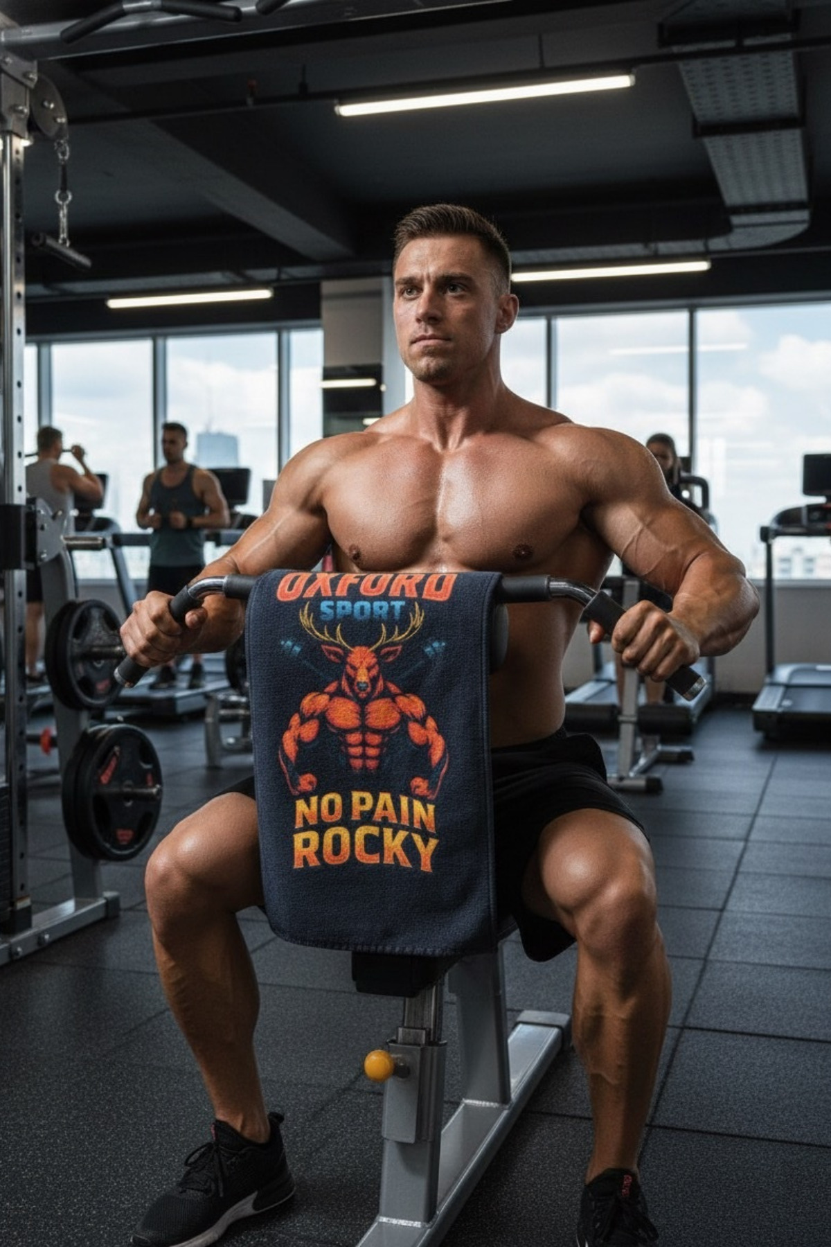 Oxford Sport Spor Havlusu Sports towel Fitness Havlu Aletlere Tam Uyumlu Kaymaz Düşmez Havlu Towel Özel Boy 85x45