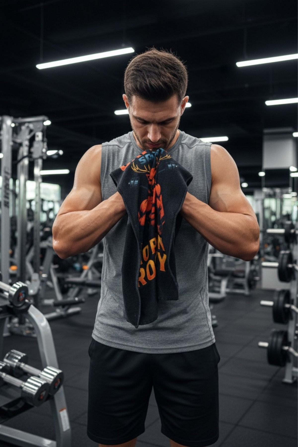 Oxford Sport Spor Havlusu Sports towel Fitness Havlu Aletlere Tam Uyumlu Kaymaz Düşmez Havlu Towel Özel Boy 85x45 - Görsel 3